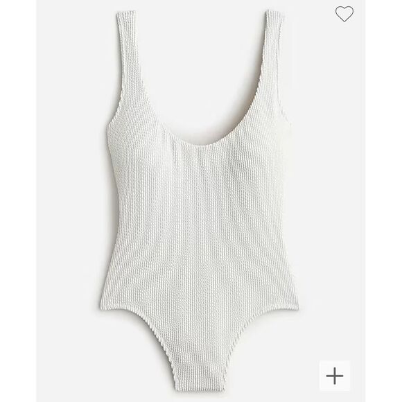 NWT‎ J Crew Scrunchie Classic Scoopneck One-Piece Swimsuit Women's Size 22 NEW - Picture 8 of 8